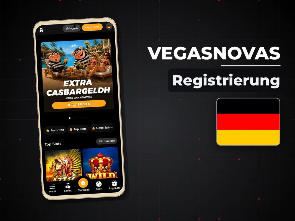 Vegasnovas - Registrierung