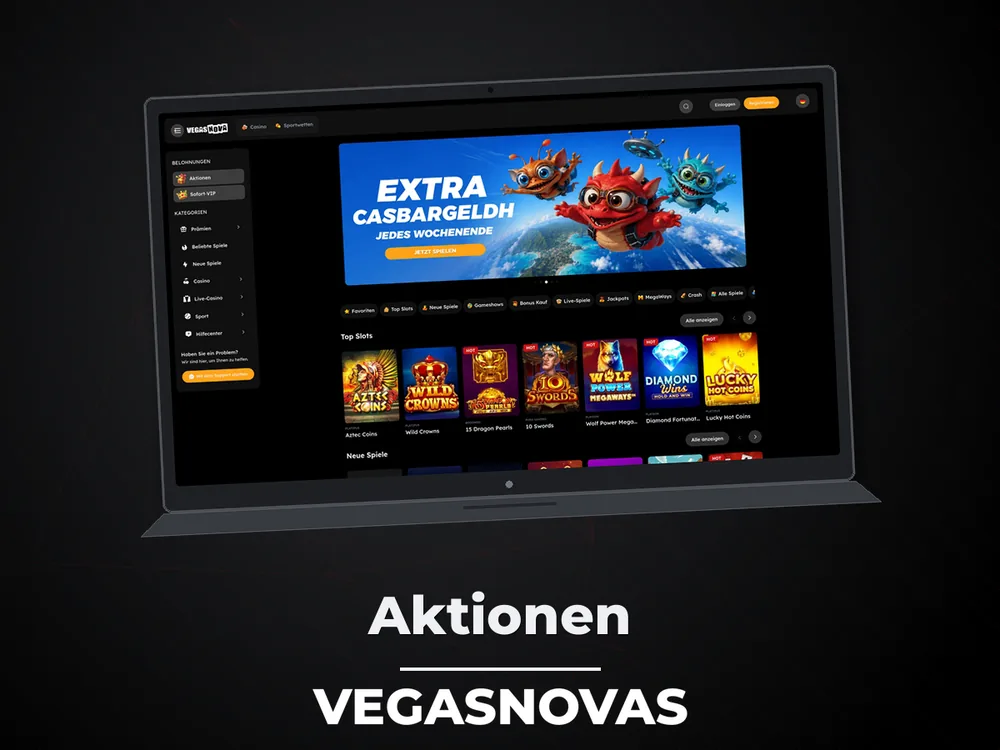 Vegasnovas - Aktionen
